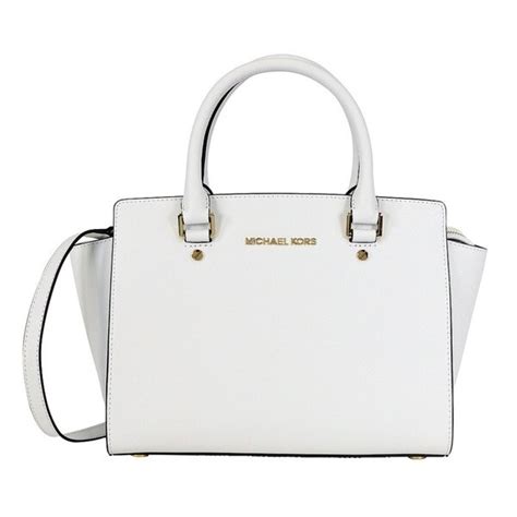 michael kors tasche weiße paspeln|michael kors white satchels.